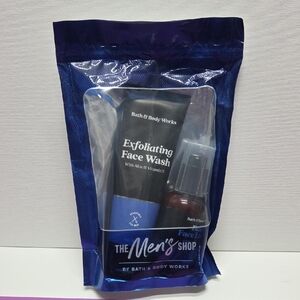 Bath & Body Works Men's Face Wash and Spray Set - Blue and Black